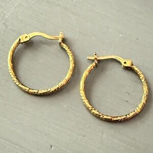 Dyadema 925 Sterling Silver Gold Vermeil Twisted Hoop Earrings